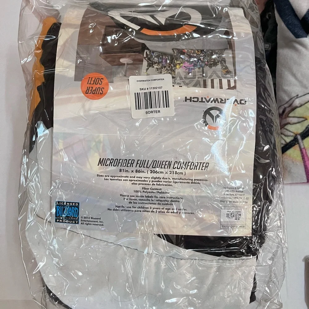 OVERWATCH Comforter Pillow Cases Throw Bundle Bedding Set Full Queen Hot Topic